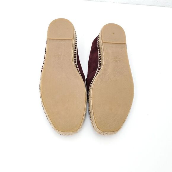 RAG & BONE Burgundy Wine Suede Leather Espadrille Slipon Loafers Flats - Picture 12 of 14